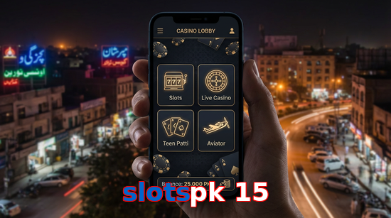 Main screen of Slotspk 15 app page for PK players