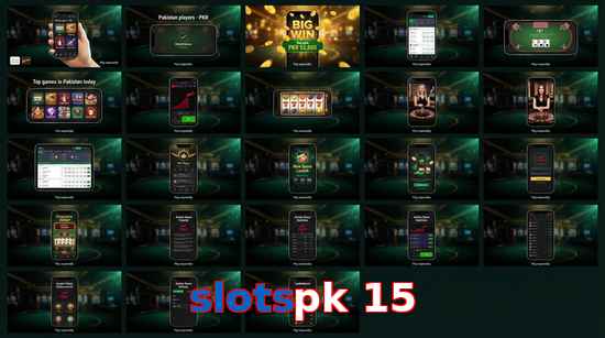 Main screen of Slotspk 15 bet page for PK players