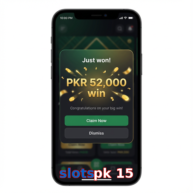 Main screen of Slotspk 15 win page for PK players